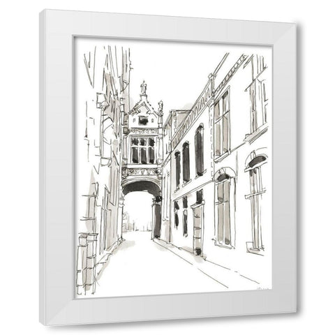 Pen and Ink Travel Studies III White Modern Wood Framed Art Print by Harper, Ethan