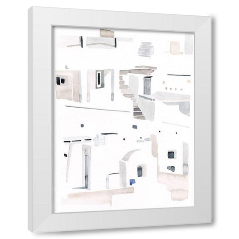 Ascending Neutrals II White Modern Wood Framed Art Print by Parker, Jennifer Paxton