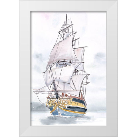 Tall Ship II White Modern Wood Framed Art Print by Parker, Jennifer Paxton