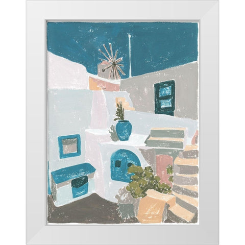 La Isla IV White Modern Wood Framed Art Print by Wang, Melissa