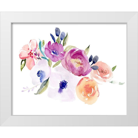 Watercolor Anemone II White Modern Wood Framed Art Print by Parker, Jennifer Paxton