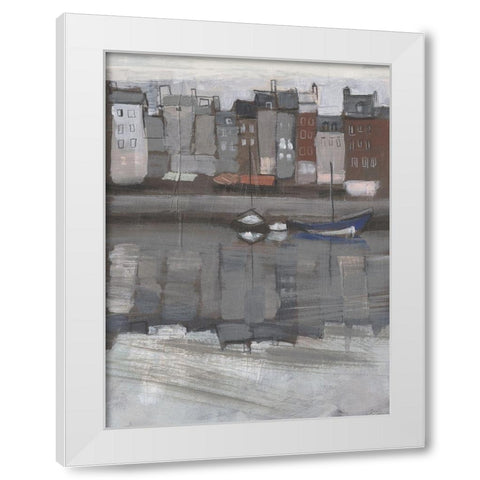 Fishing Village I White Modern Wood Framed Art Print by Parker, Jennifer Paxton
