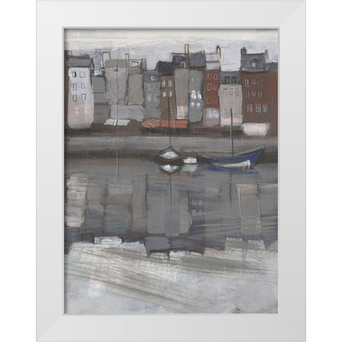 Fishing Village I White Modern Wood Framed Art Print by Parker, Jennifer Paxton