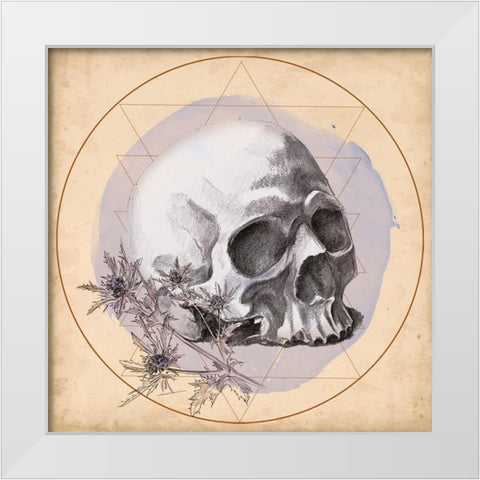 Skull Thistle II White Modern Wood Framed Art Print by Parker, Jennifer Paxton