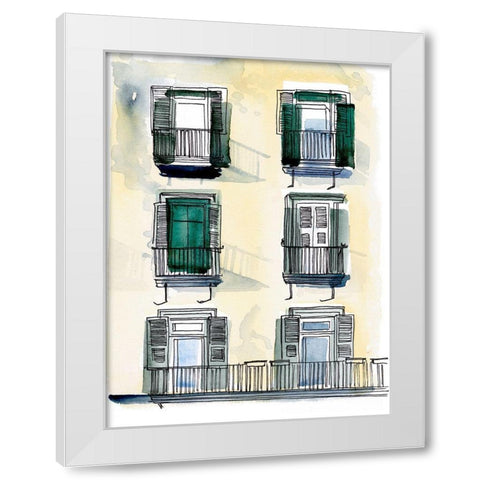 On the Sunny Side of the Street II White Modern Wood Framed Art Print by Parker, Jennifer Paxton