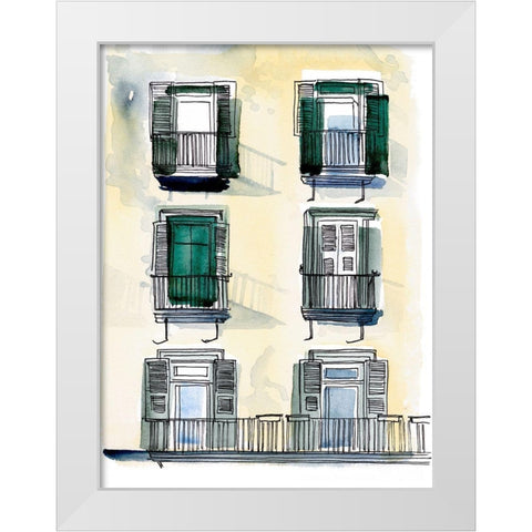 On the Sunny Side of the Street II White Modern Wood Framed Art Print by Parker, Jennifer Paxton