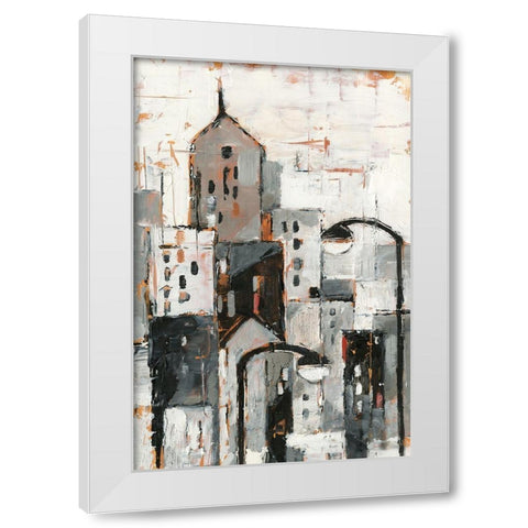 Illuminated City I White Modern Wood Framed Art Print by Harper, Ethan