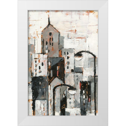 Illuminated City I White Modern Wood Framed Art Print by Harper, Ethan