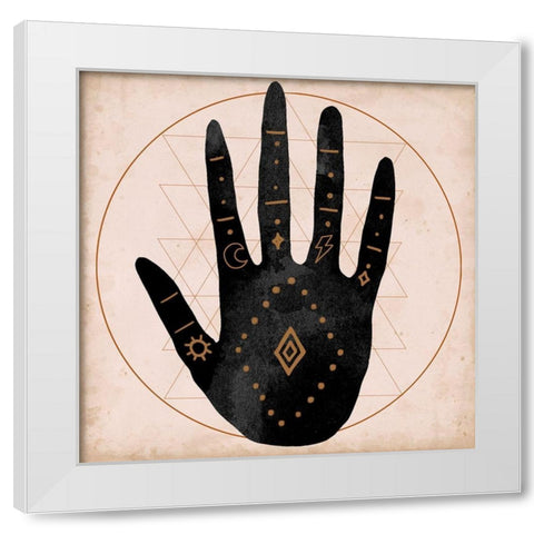 Illuminated Palm I White Modern Wood Framed Art Print by Parker, Jennifer Paxton