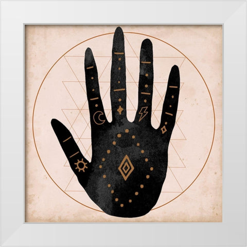 Illuminated Palm I White Modern Wood Framed Art Print by Parker, Jennifer Paxton
