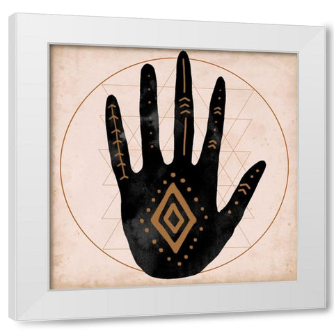Illuminated Palm II White Modern Wood Framed Art Print by Parker, Jennifer Paxton