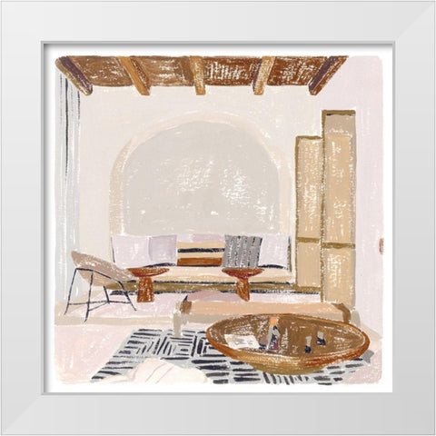 The Salty Breeze V White Modern Wood Framed Art Print by Wang, Melissa