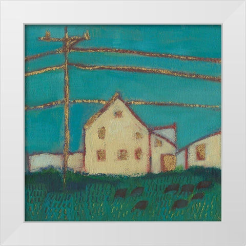 Fon Barn I White Modern Wood Framed Art Print by Jachimiec, Sue