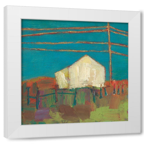 Fon Barn II White Modern Wood Framed Art Print by Jachimiec, Sue