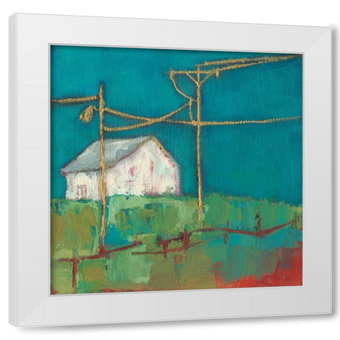 Fon Barn III White Modern Wood Framed Art Print by Jachimiec, Sue