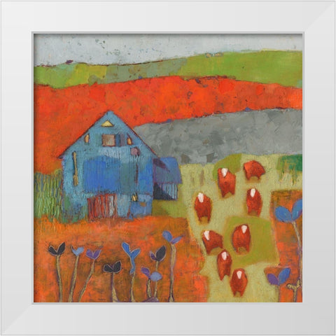 Dillwyn Barn White Modern Wood Framed Art Print by Jachimiec, Sue