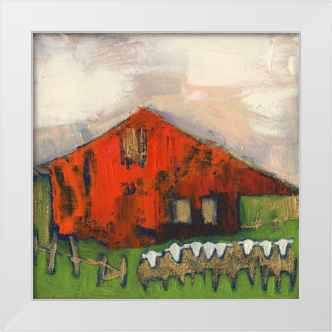Rice Barn White Modern Wood Framed Art Print by Jachimiec, Sue