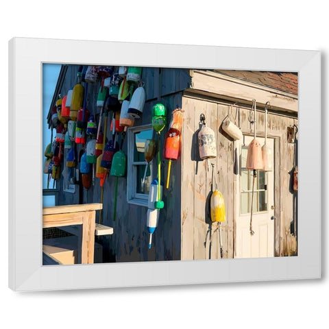 Hut on Badgers Island I White Modern Wood Framed Art Print by Kalina, Emily