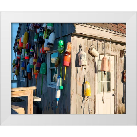 Hut on Badgers Island I White Modern Wood Framed Art Print by Kalina, Emily