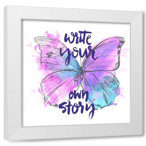Butterfly Dreams II White Modern Wood Framed Art Print by Parker, Jennifer Paxton