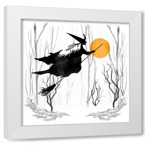 Witchy Mischief II White Modern Wood Framed Art Print by Parker, Jennifer Paxton