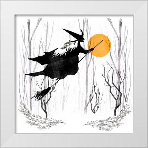 Witchy Mischief II White Modern Wood Framed Art Print by Parker, Jennifer Paxton