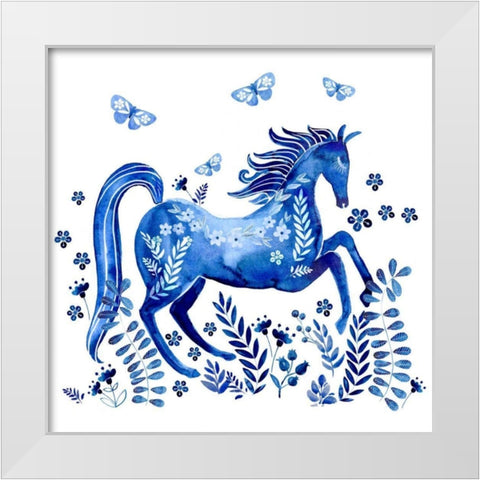 Run Wild and Free I White Modern Wood Framed Art Print by Parker, Jennifer Paxton