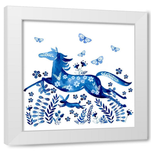 Run Wild and Free II White Modern Wood Framed Art Print by Parker, Jennifer Paxton
