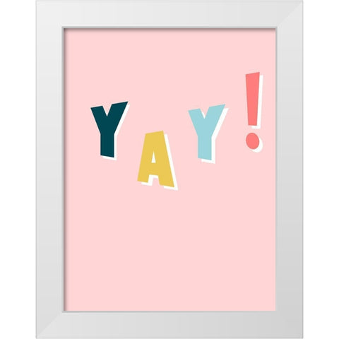!!! I White Modern Wood Framed Art Print by Hambly, Anna