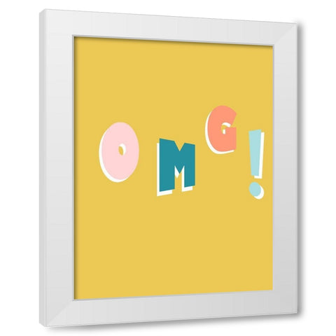 !!! II White Modern Wood Framed Art Print by Hambly, Anna
