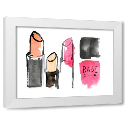 Rose Parfum II White Modern Wood Framed Art Print by Parker, Jennifer Paxton