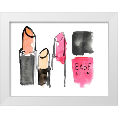 Rose Parfum II White Modern Wood Framed Art Print by Parker, Jennifer Paxton