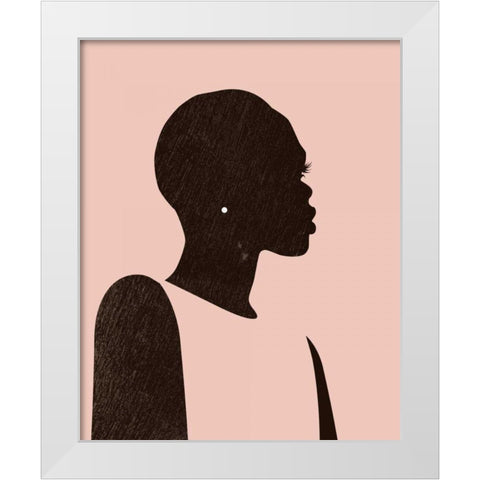 Pink Silhouette II White Modern Wood Framed Art Print by Parker, Jennifer Paxton