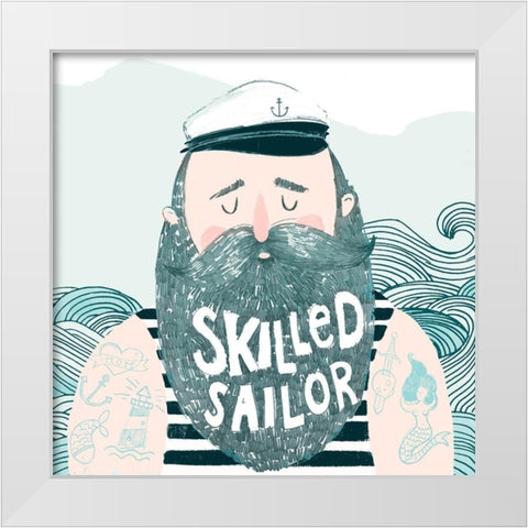 Skilled Sailor I White Modern Wood Framed Art Print by Parker, Jennifer Paxton