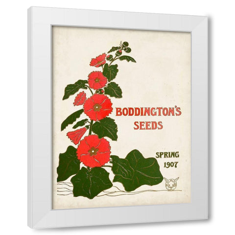 Antique Seed Packets I White Modern Wood Framed Art Print by Unknown
