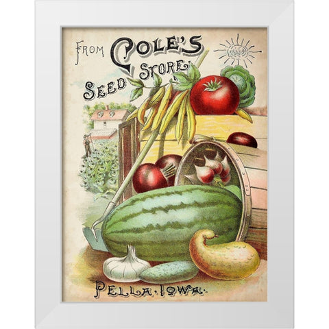 Antique Seed Packets VI White Modern Wood Framed Art Print by Unknown