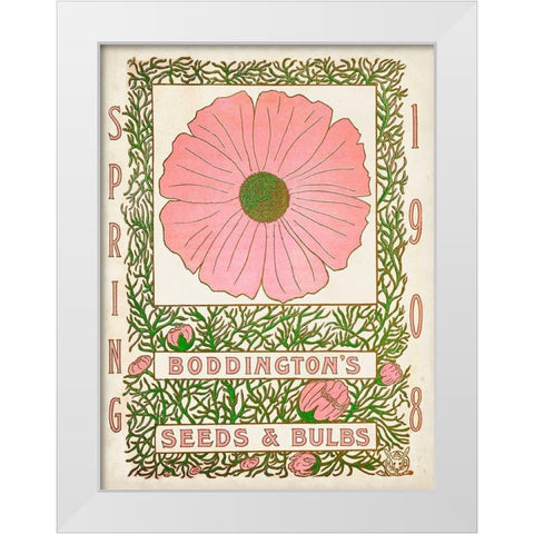 Antique Seed Packets XV White Modern Wood Framed Art Print by Unknown