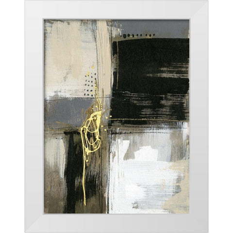 Neutral Divisions I White Modern Wood Framed Art Print by Goldberger, Jennifer
