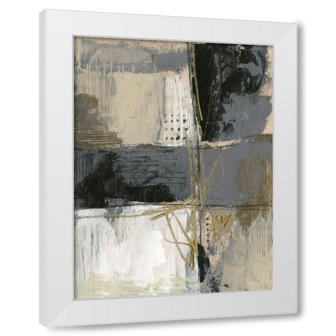 Neutral Divisions II White Modern Wood Framed Art Print by Goldberger, Jennifer