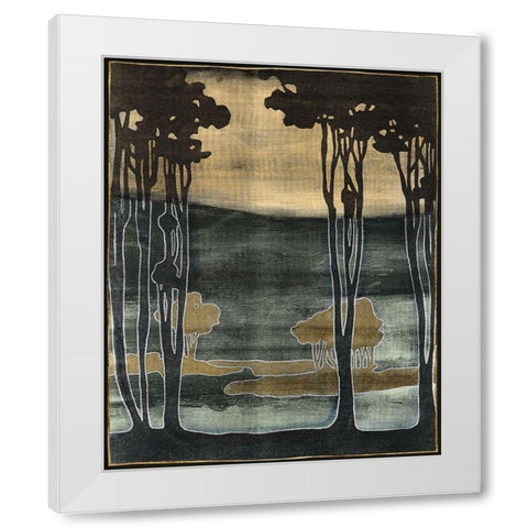 Nouveau Trees I White Modern Wood Framed Art Print by Goldberger, Jennifer