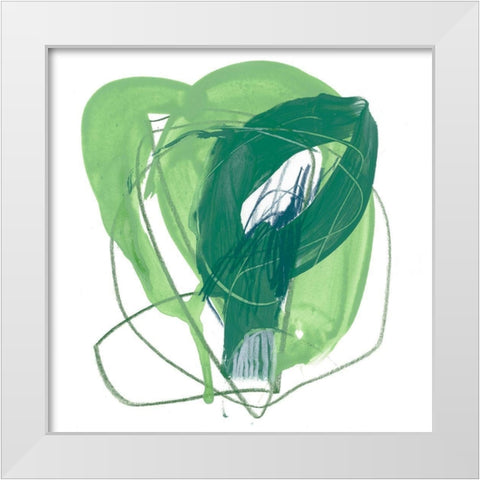 Jade Schematic III White Modern Wood Framed Art Print by Vess, June Erica