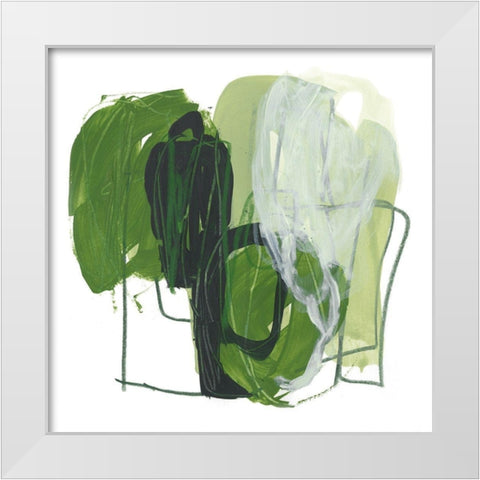 Jade Schematic VI White Modern Wood Framed Art Print by Vess, June Erica