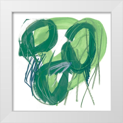 Jade Schematic VIII White Modern Wood Framed Art Print by Vess, June Erica