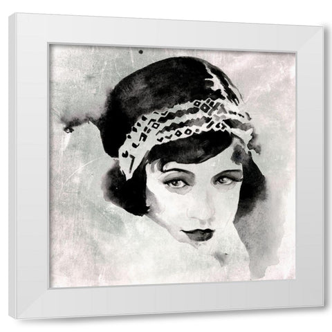 Les Yeux Noir I White Modern Wood Framed Art Print by Parker, Jennifer Paxton