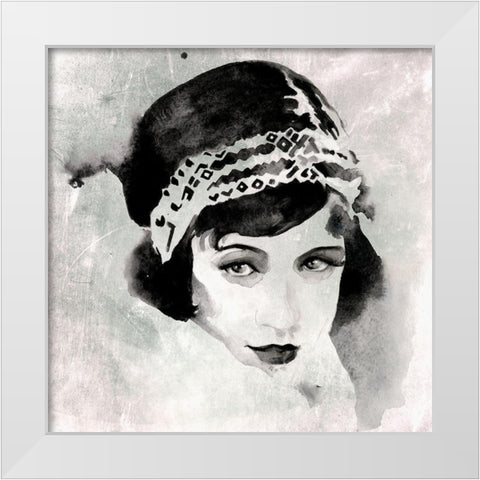 Les Yeux Noir I White Modern Wood Framed Art Print by Parker, Jennifer Paxton