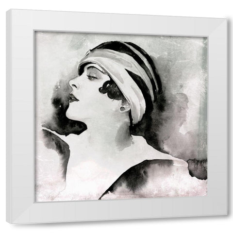 Les Yeux Noir II White Modern Wood Framed Art Print by Parker, Jennifer Paxton