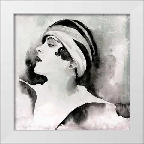 Les Yeux Noir II White Modern Wood Framed Art Print by Parker, Jennifer Paxton
