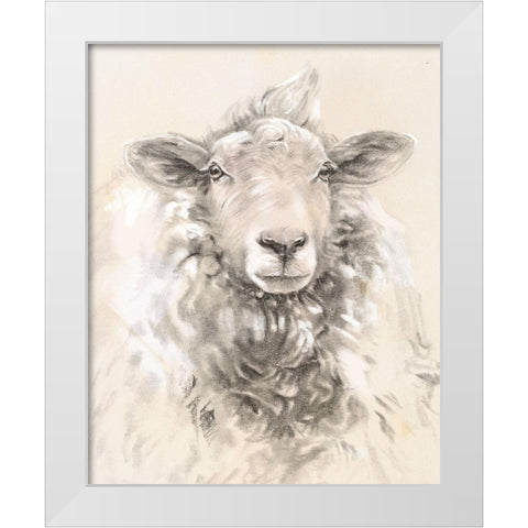 Sketched Farm Portraits I White Modern Wood Framed Art Print by Parker, Jennifer Paxton