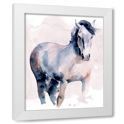 Horse in Watercolor I White Modern Wood Framed Art Print by Parker, Jennifer Paxton