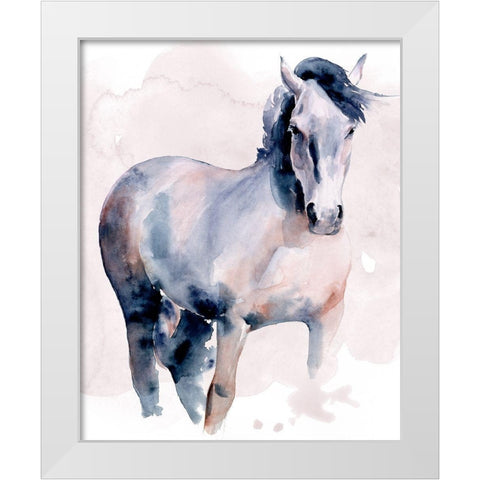 Horse in Watercolor I White Modern Wood Framed Art Print by Parker, Jennifer Paxton